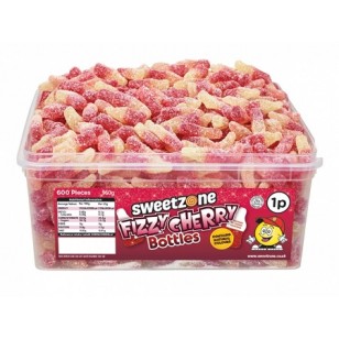 Sweet Zone Fizzy Cherry Bottles Halal 1p X 600 Pieces Sweet Zone Fizzy Cherry Bottles Halal 1p X 600 Pieces